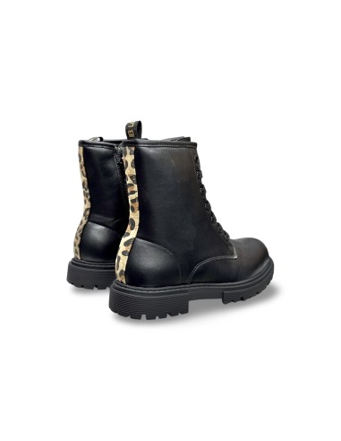 Laura Biagiotti Kids 10132 stivaletti bambina in pelle nero/leopardato