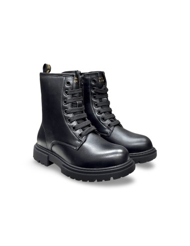 Laura Biagiotti Kids 10132 stivaletti bambina in pelle nero/leopardato