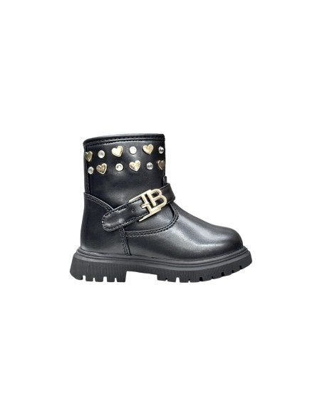 Laura Biagiotti 10102 stivaletti bambina in pelle nero