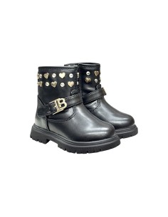 Laura Biagiotti 10102 stivaletti bambina in pelle nero 2