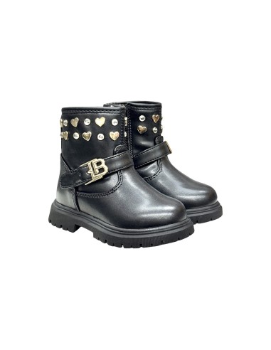 Laura Biagiotti 10102 stivaletti bambina in pelle nero