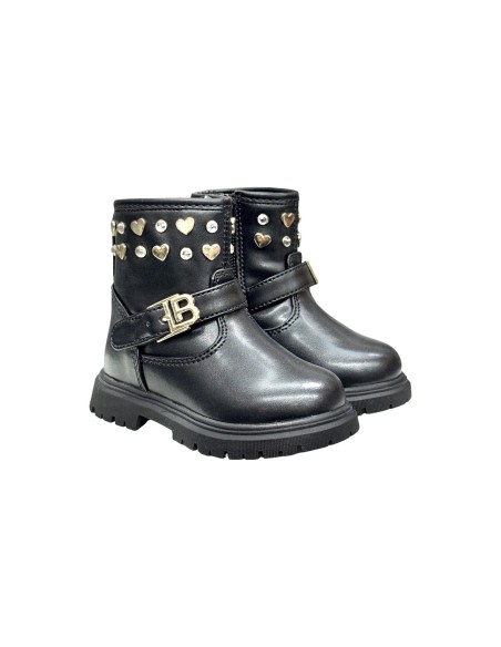 Laura Biagiotti 10102 stivaletti bambina in pelle nero