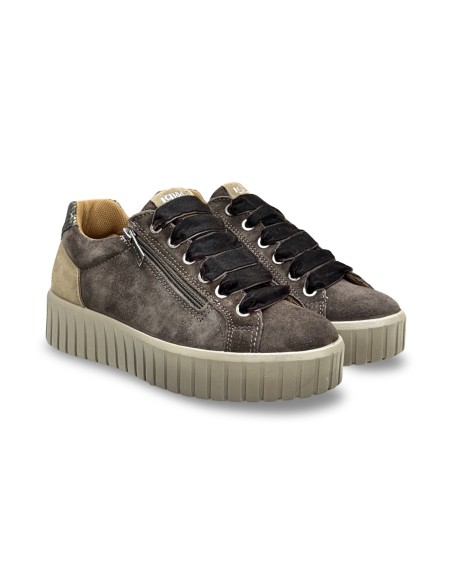 Igi&Co 2168622 sneakers donna in camoscio testa di moro