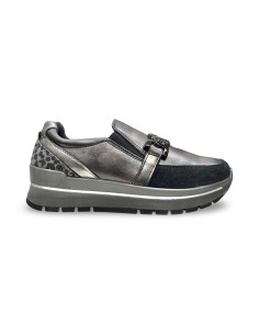 Igi&Co 2174000 slip on donna in pelle nero/acciaio