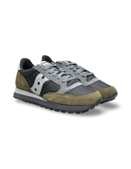 Saucony Jazz Original S101443-1004 sneakers uomo in camoscio nero/fumo