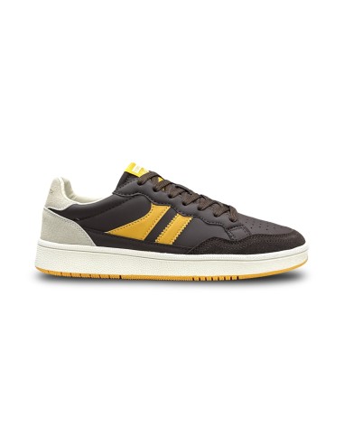 Teddy Smith 121034 sneakers uomo in pelle/camoscio marrone/giallo
