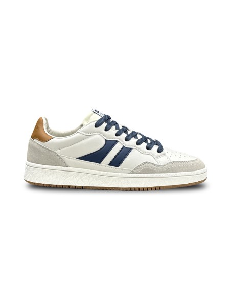 Teddy Smith 121034 sneakers uomo in pelle/camoscio bianco/denim