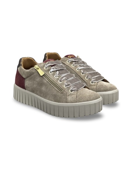 Igi&Co 2168644 sneakers donna in camoscio fango/vino
