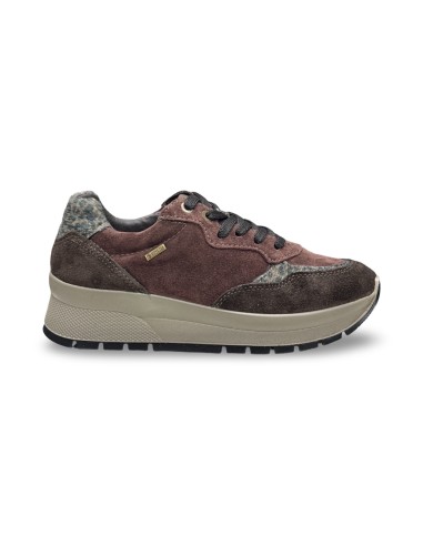 Igi&Co 2173311 sneakers donna in camoscio testa di moro/vino