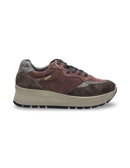 Igi&Co 2173311 sneakers donna in camoscio testa di moro/vino