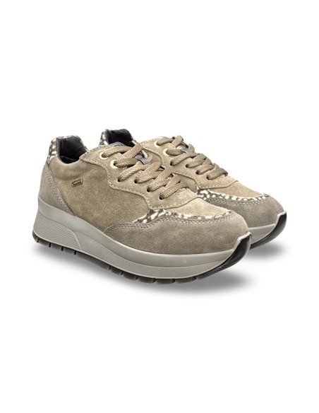 Igi&Co 2173322 sneakers donna in camoscio fango