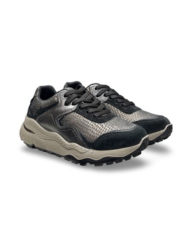 Igi&Co 2176000 sneakers donna in pelle/camoscio nero/rame