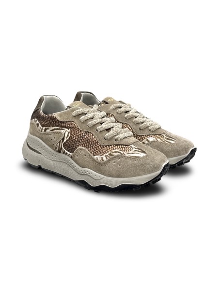 Igi&Co 2176144 sneakers donna in camoscio fango/bronzo