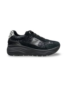 Igi&Co 8682700 sneakers donna in pelle /camoscio nero/leopardato