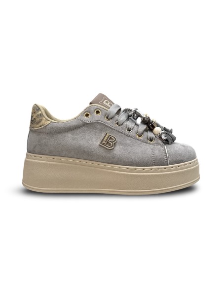 Laura Biagiotti 9821 sneakers donna in camoscio grigio