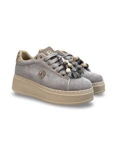 Laura Biagiotti 9821 sneakers donna in camoscio grigio 2
