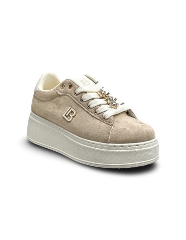 Laura Biagiotti 9820 sneakers donna in camoscio beige