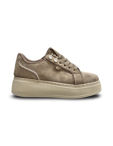 Laura Biagiotti 9819 sneakers donna in camoscio marrone