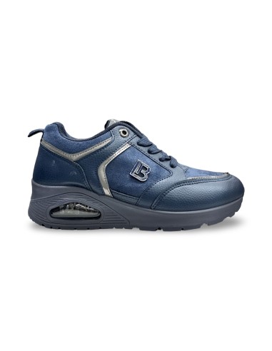 Laura Biagiotti 9808 sneakers donna in pelle/camoscio blu