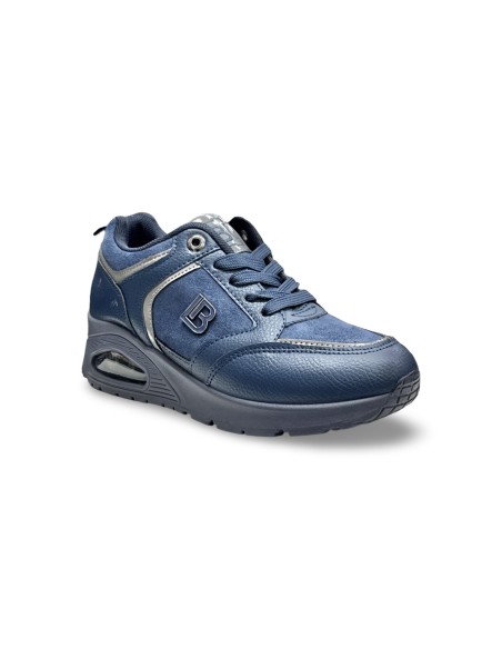 Laura Biagiotti 9808 sneakers donna in pelle/camoscio blu