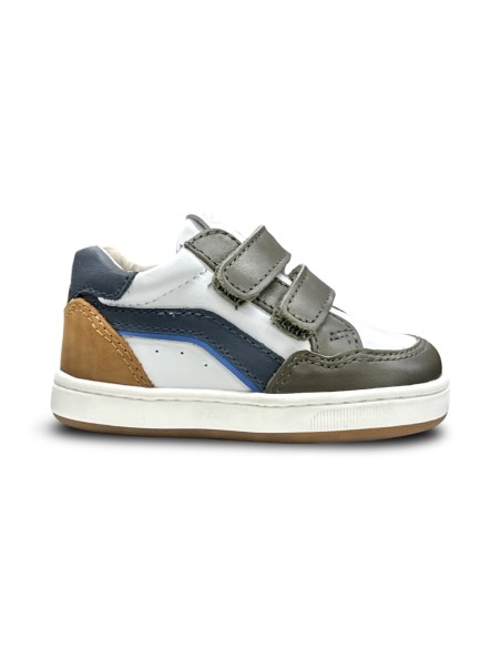 Balducci CITA7463 scarpe bambino in pelle bianco/verde