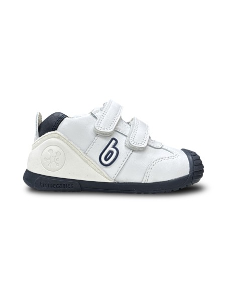Biomecanics 221001-A057 scarpe bambino in pelle bianco/azzurro