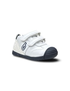 Biomecanics 221001-A057 scarpe bambino in pelle bianco/azzurro 2