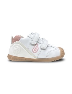 Biomecanics 221001-B113 scarpe bambina in pelle bianco/rosa
