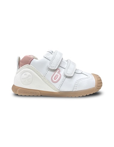 Biomecanics 221001-B113 scarpe bambina in pelle bianco/rosa