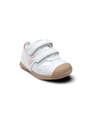 Biomecanics 221001-B113 scarpe bambina in pelle bianco/rosa