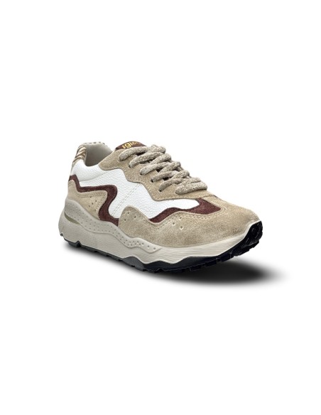 Igi&Co 2176111 sneakers donna in pelle/camoscio bianco/biscotto
