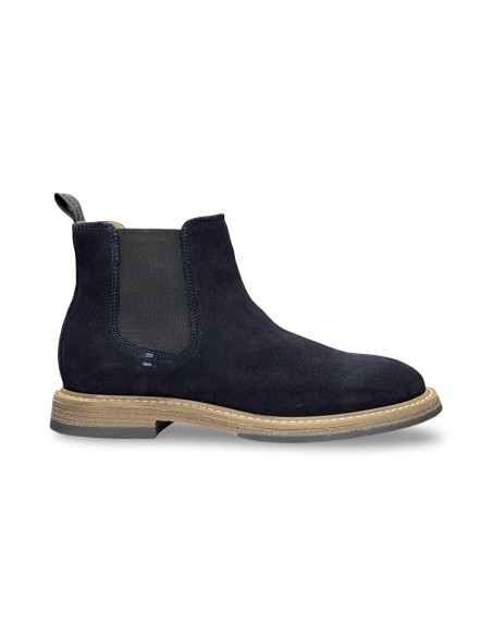 Igi&Co 2103700 stivaletti uomo in camoscio blu notte