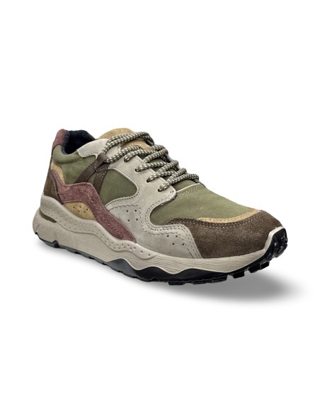 Igi&Co 2143011 sneakers uomo in camoscio verde bosco/castagno