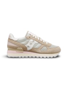 Saucony Shadow Original S1108-877 sneakers donna in camoscio sabbia/bianco