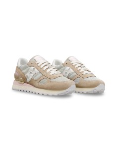 Saucony Shadow Original S1108-877 sneakers donna in camoscio sabbia/bianco 2