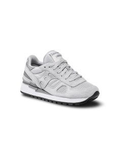 Saucony Shadow Original S1108-803 sneakers donna in camoscio grigio/argento 2