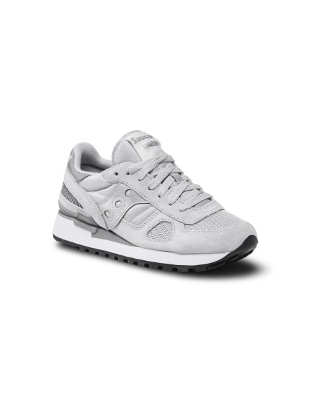 Saucony Shadow Original S1108-803 sneakers donna in camoscio grigio/argento