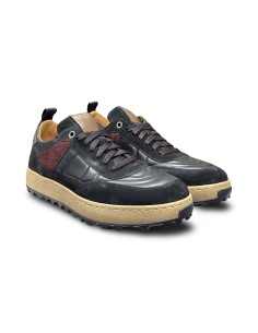 Exton 500 sneakers uomo in pelle/camoscio nero 2