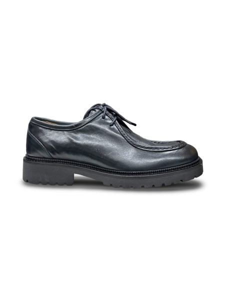 Exton 683 mocassini uomo in pelle blu notte