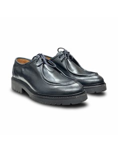 Exton 683 mocassini uomo in pelle blu notte 2