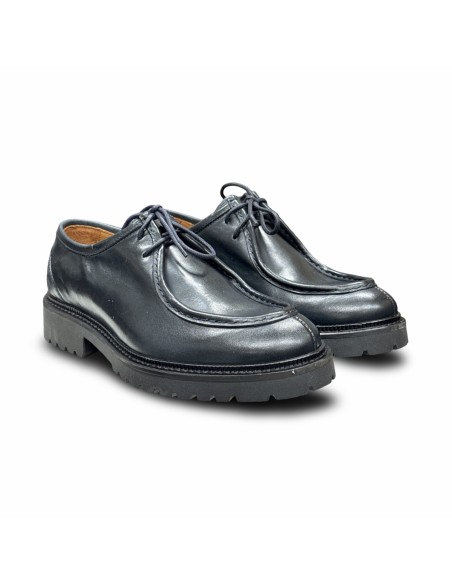 Exton 683 mocassini uomo in pelle blu notte