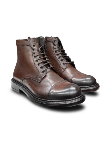 Exton 9824 stivaletti uomo in pelle soft legno