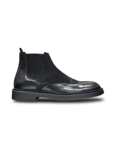 Exton 275 stivaletti uomo in camoscio/abrasivato nero