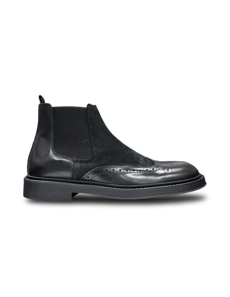 Exton 275 stivaletti uomo in camoscio/abrasivato nero