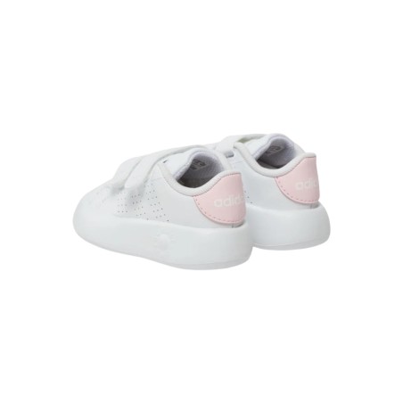 Adidas Advantage CF I IG4257 sneakers bambina in similpelle bianco e rosa