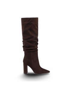 Queen Helena K5117 stivali donna in camoscio caffe'