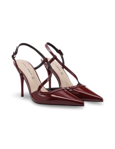 Queen Helena K5052 decollete' donna in pelle bordeaux 2