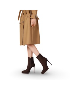 Queen Helena K3452 stivaletti donna in camoscio caffe' 2