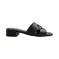 LAURA BIAGIOTTI 8501 sandali donna con tacco in pelle nero