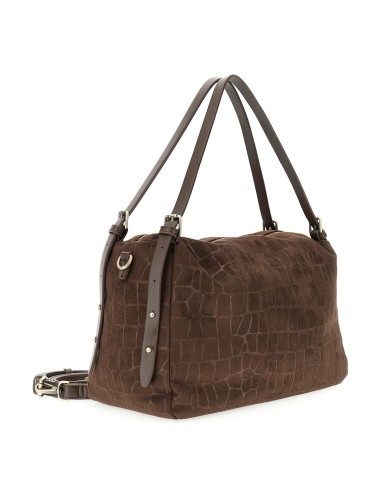 Cafe' Noir C3NM1106 borsa donna effetto suede testa di moro